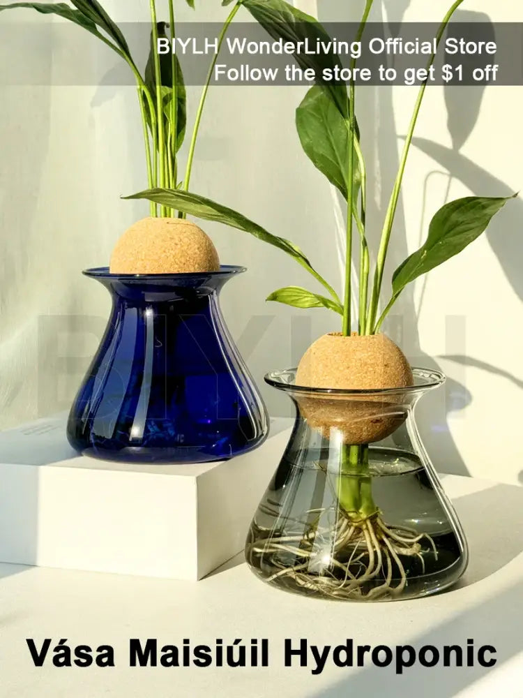 Blue Nordic Glass Vase