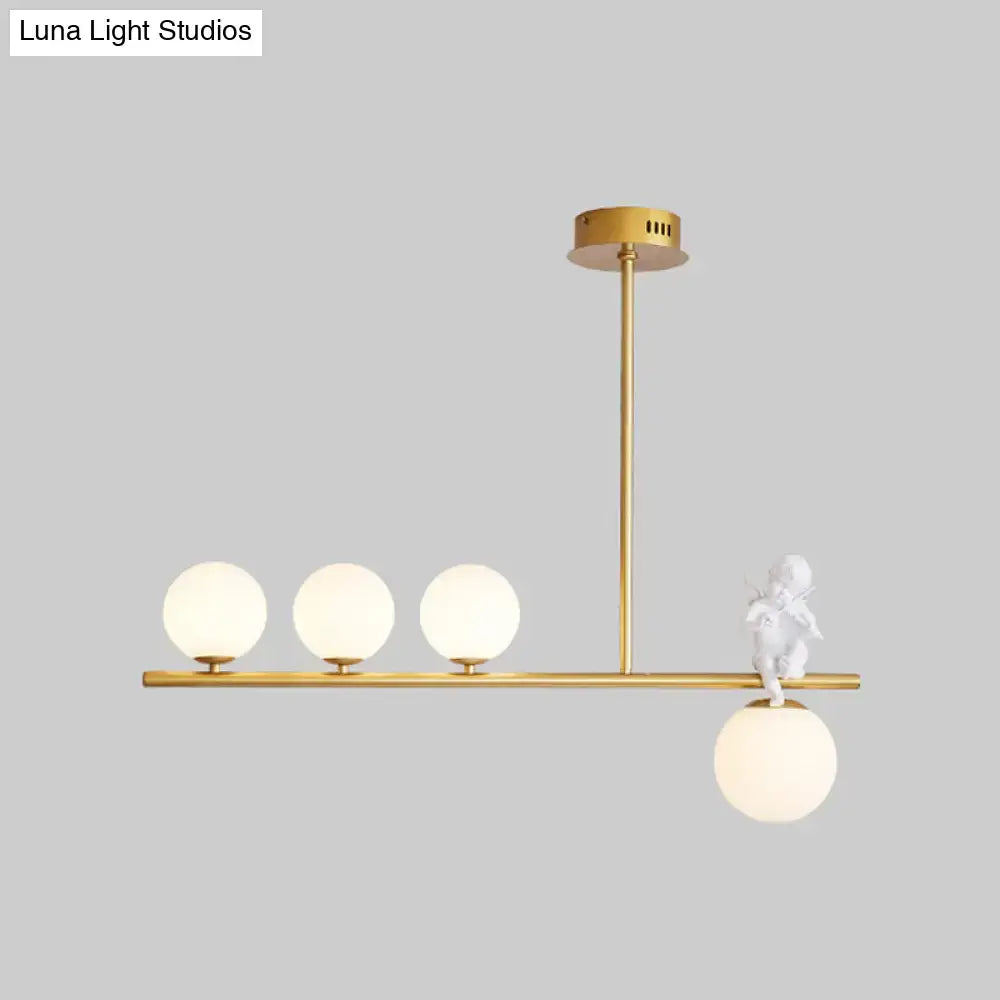 Black Opaline Glass Pendant Light 3 or 4 Lights