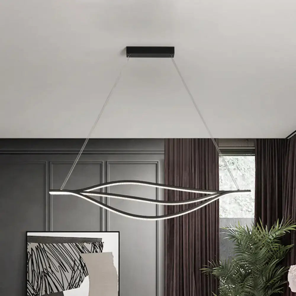 Black LED Pendant Light for Kitchen Island
