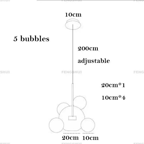 Glass Globe LED Chandelier
