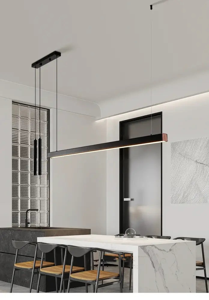 Black Nordic LED Chandelier 107-177cm