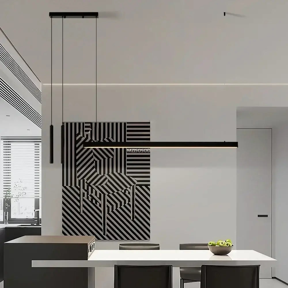 Black Nordic LED Chandelier 107-177cm