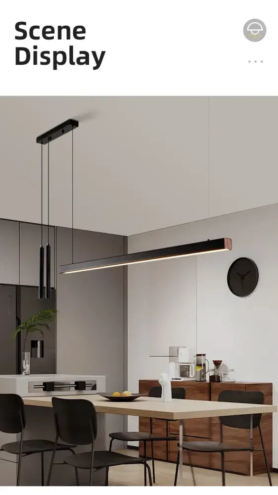 Black Nordic LED Chandelier 107-177cm