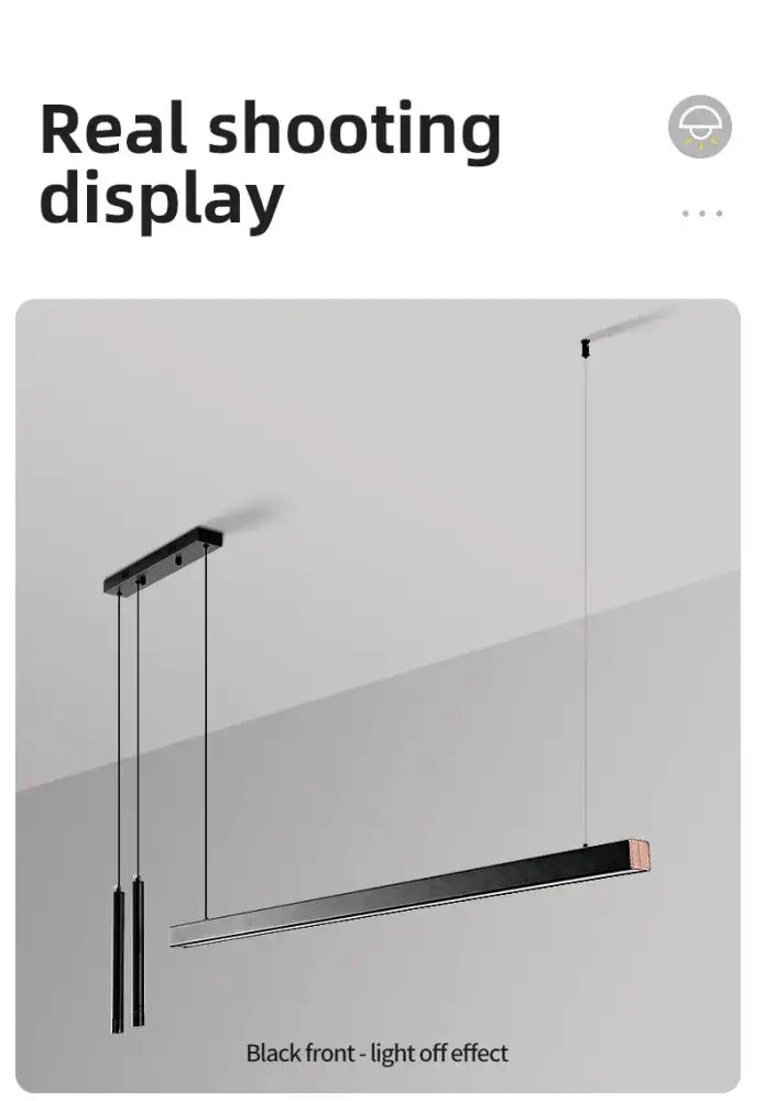 Black Nordic LED Chandelier 107-177cm