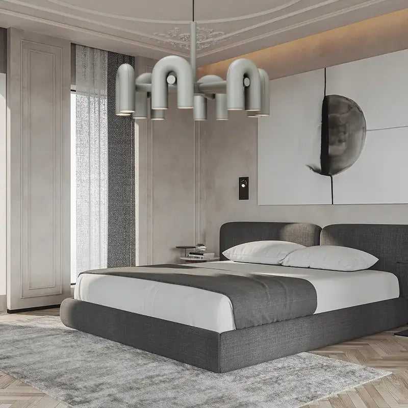 Red Nordic U Chandelier