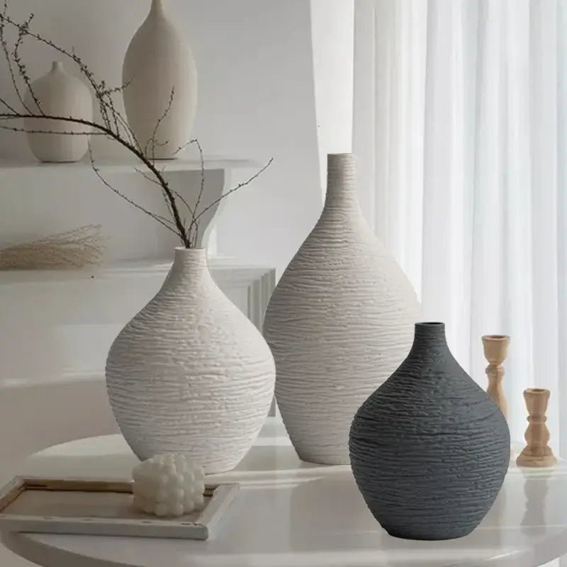 Sleek White Ceramic Vase Large or Small