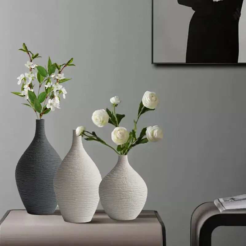 Sleek White Ceramic Vase Large or Small
