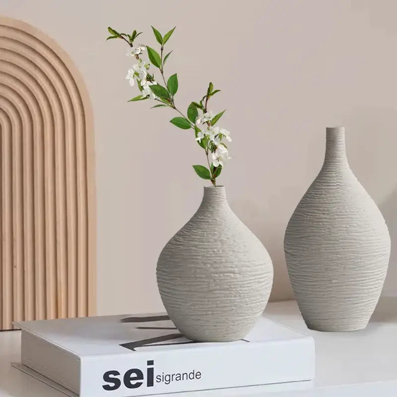 Sleek White Ceramic Vase Large or Small