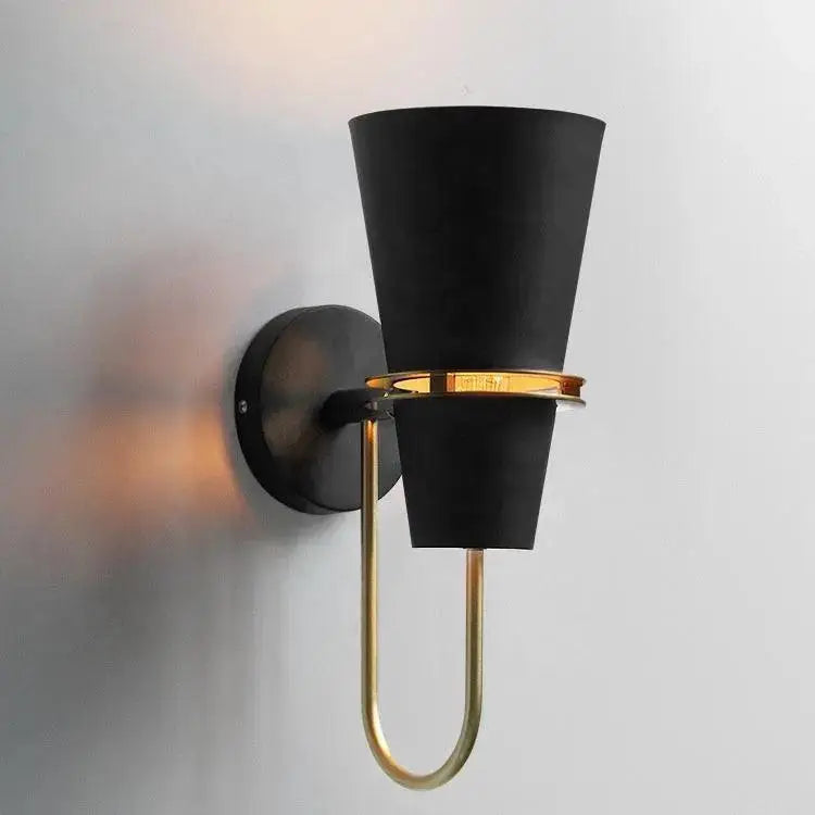 Blue Brass Conical Sconce