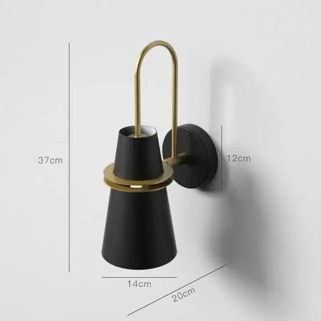 Blue Brass Conical Sconce
