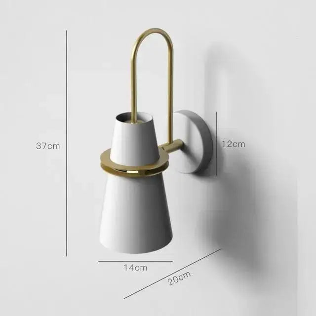 Blue Brass Conical Sconce