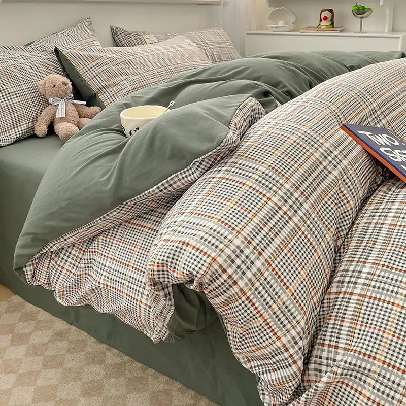 Green Cotton Bedding Set