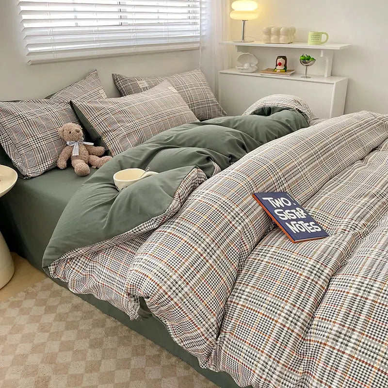 Green Cotton Bedding Set