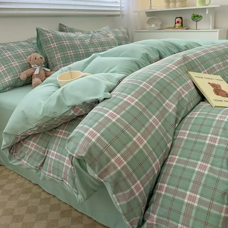 Green Cotton Bedding Set
