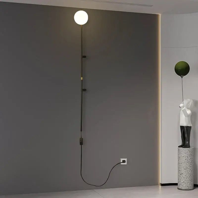White Globe Wall Sconce