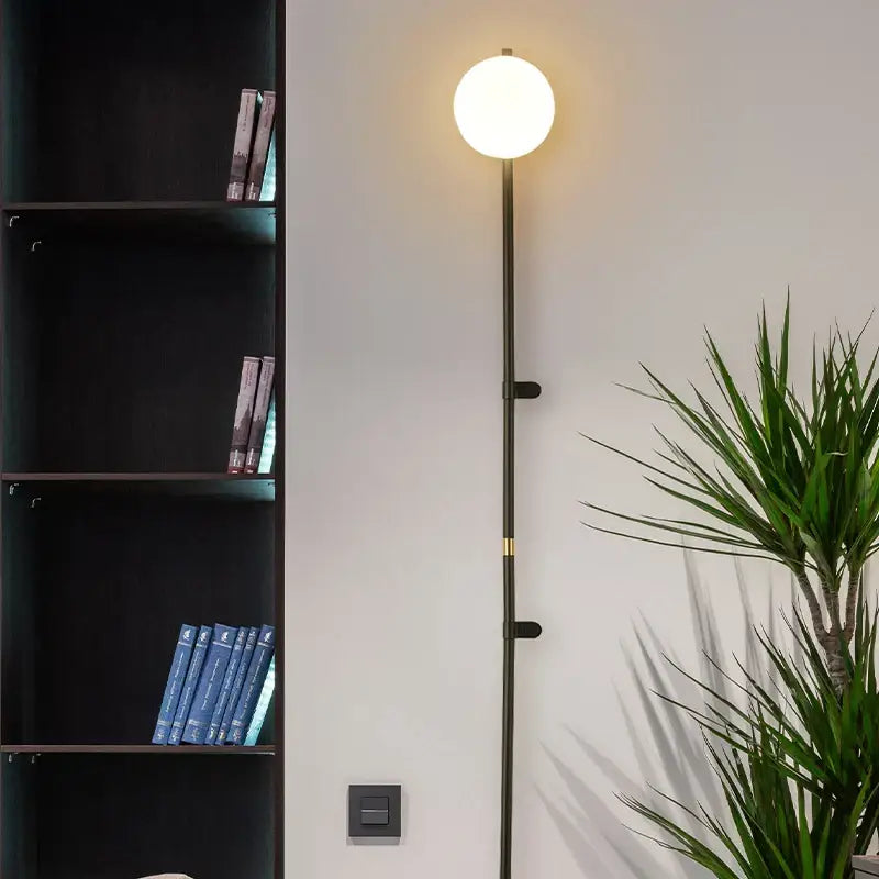 White Globe Wall Sconce