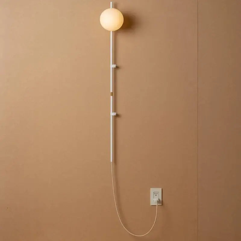White Globe Wall Sconce