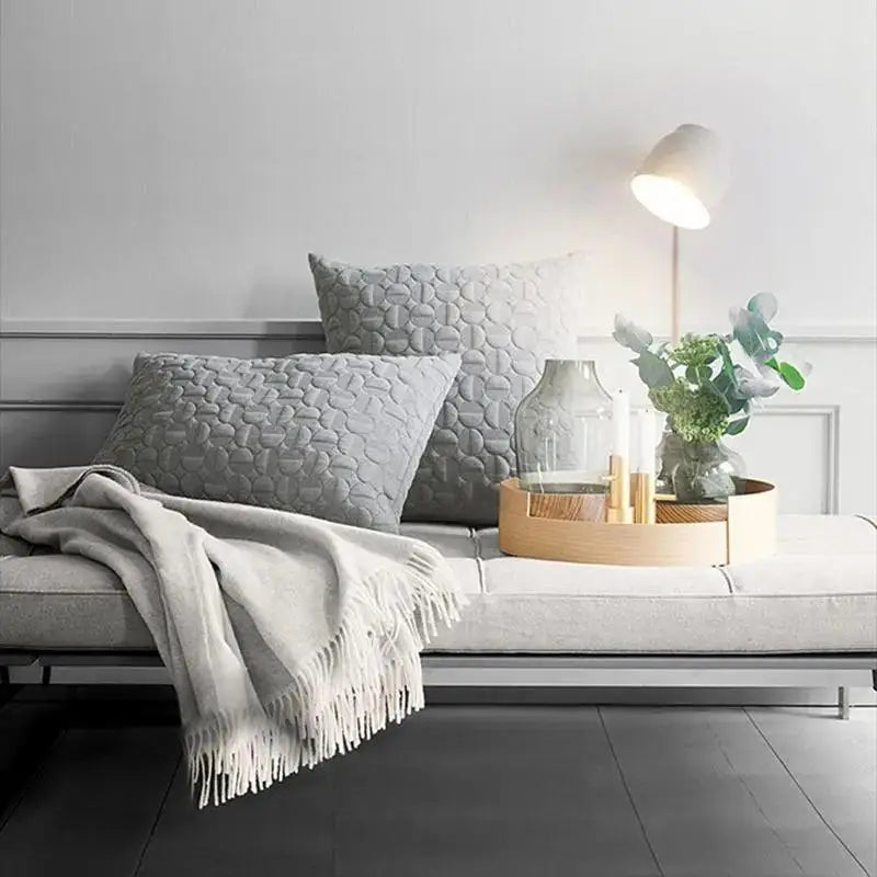 Gray Quilted Wall Sconce