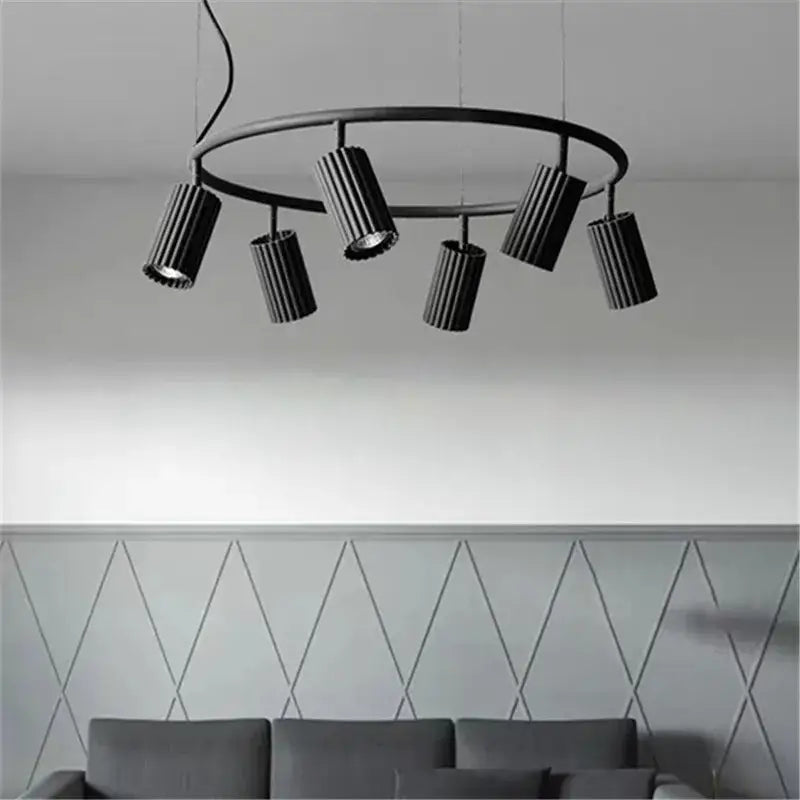 Wood Circle Chandelier