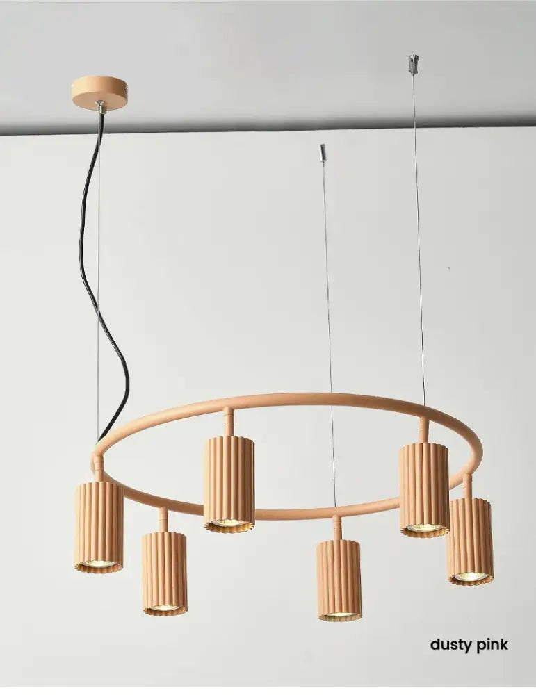 Wood Circle Chandelier