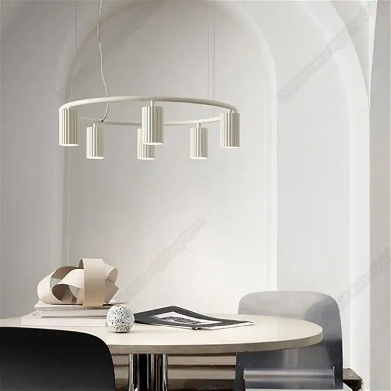 Wood Circle Chandelier