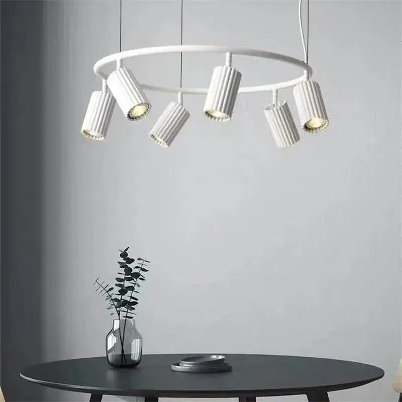 Wood Circle Chandelier
