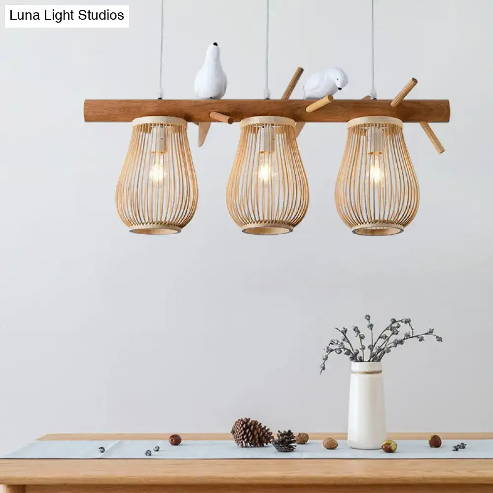 Bamboo Pear Pendant Light