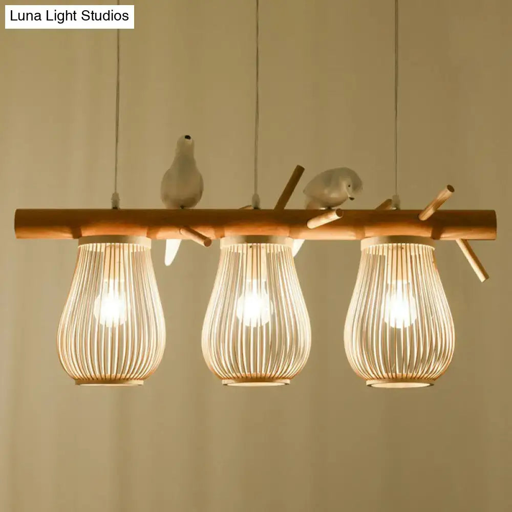 Bamboo Pear Pendant Light