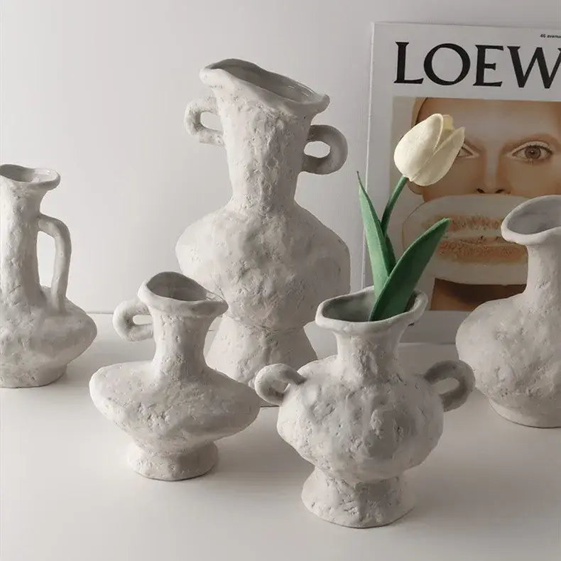 White Ceramic Flower Pots