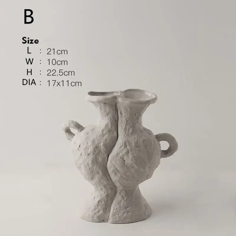 White Ceramic Flower Pots