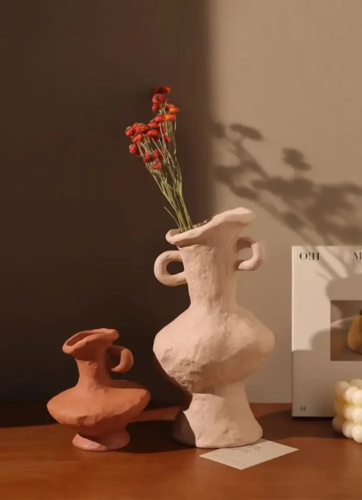 White Ceramic Flower Pots