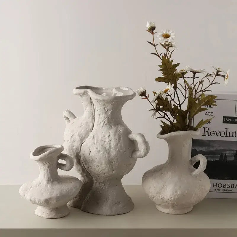 White Ceramic Flower Pots
