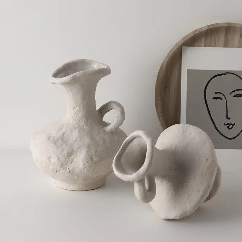 White Ceramic Flower Pots
