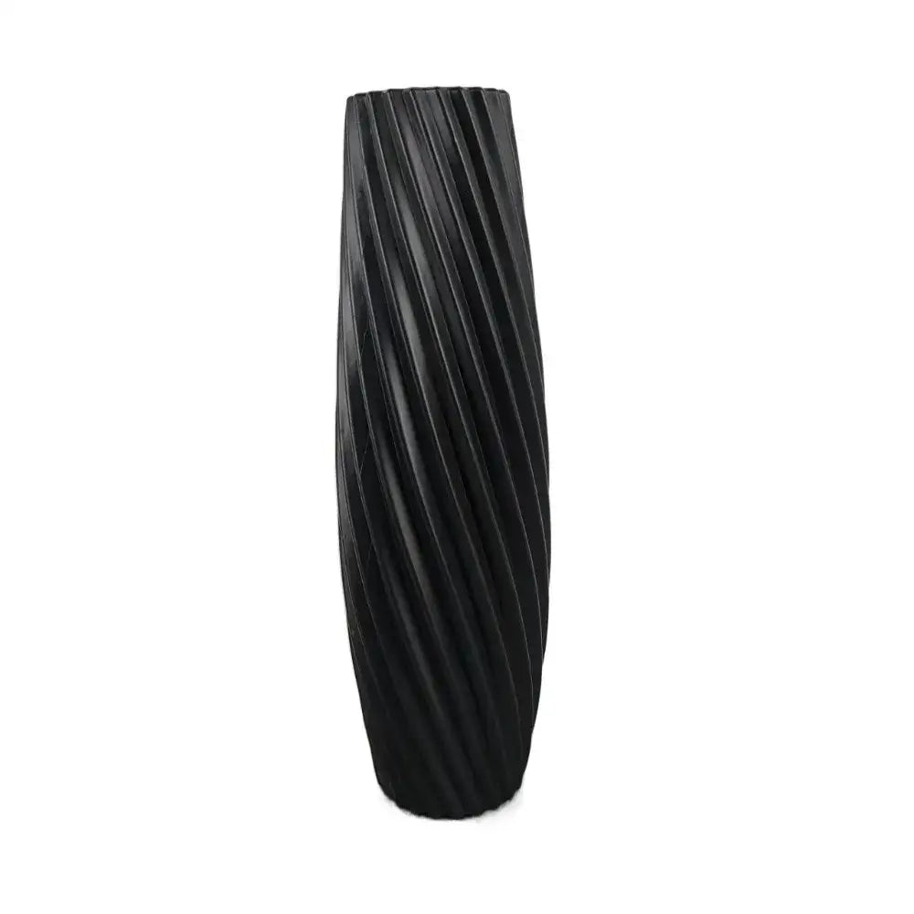 Multicolor Ribbed Plastic Vase
