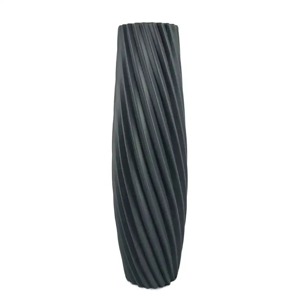 Multicolor Ribbed Plastic Vase