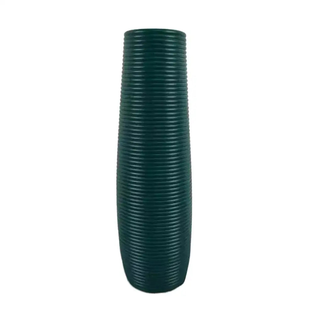 Multicolor Ribbed Plastic Vase