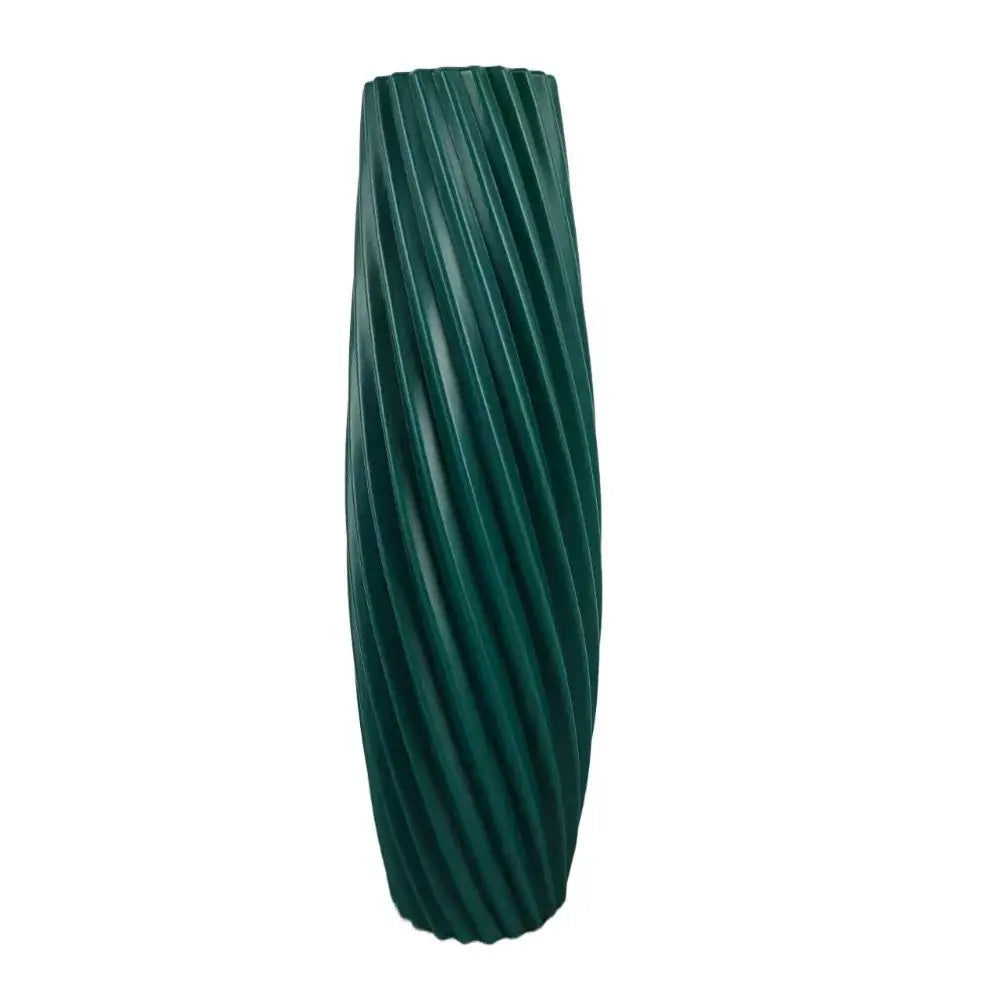 Multicolor Ribbed Plastic Vase
