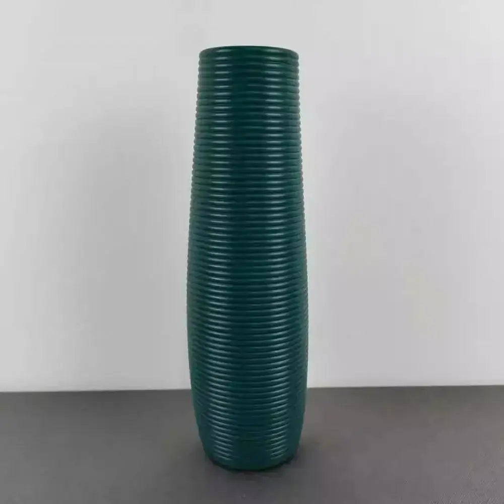 Multicolor Ribbed Plastic Vase
