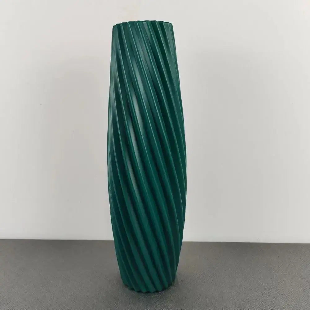 Multicolor Ribbed Plastic Vase