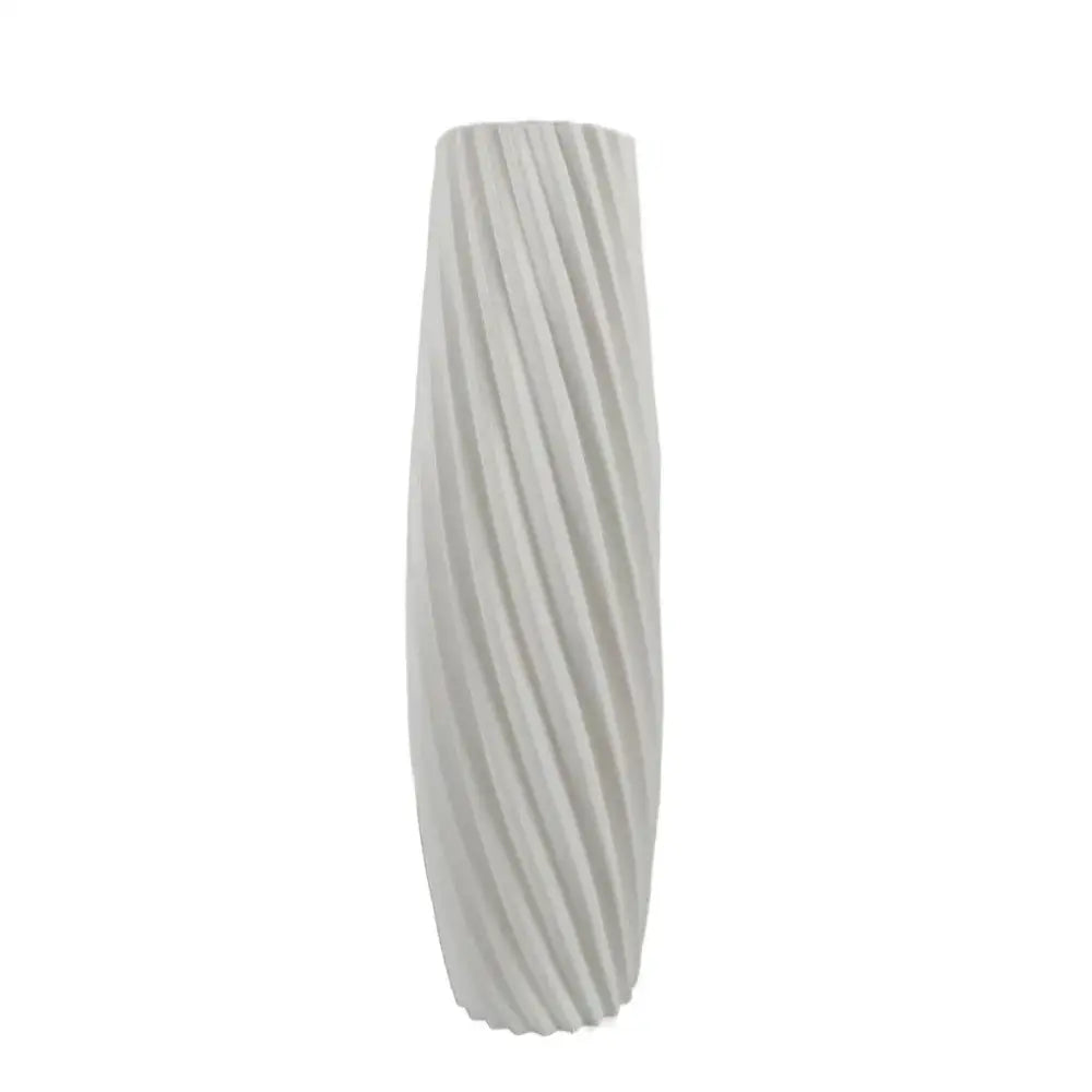 Multicolor Ribbed Plastic Vase