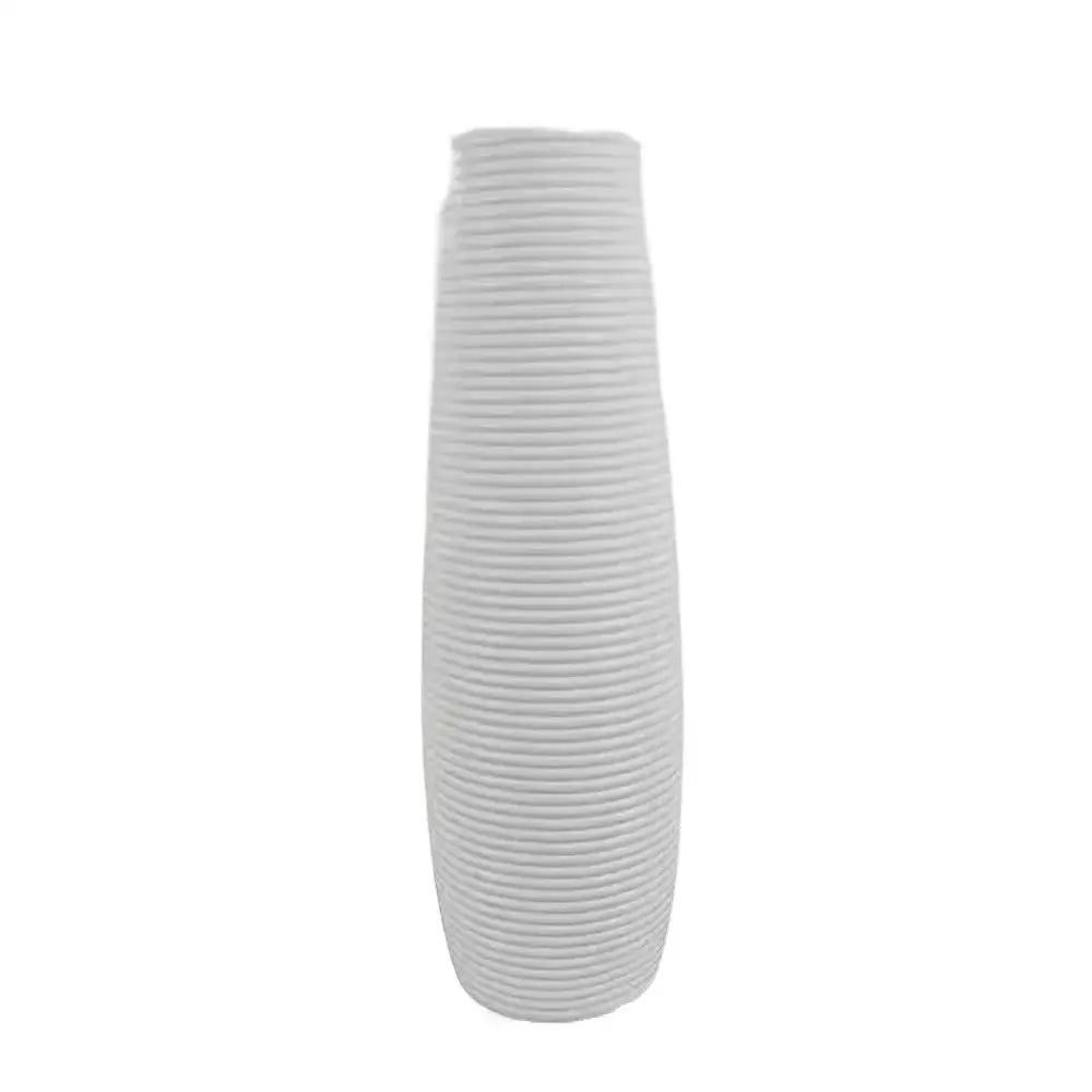 Multicolor Ribbed Plastic Vase