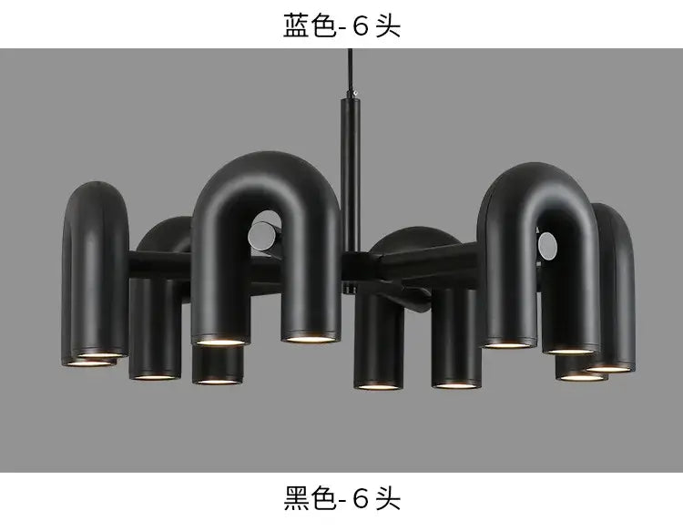 Blue U-Shape Ceiling Light