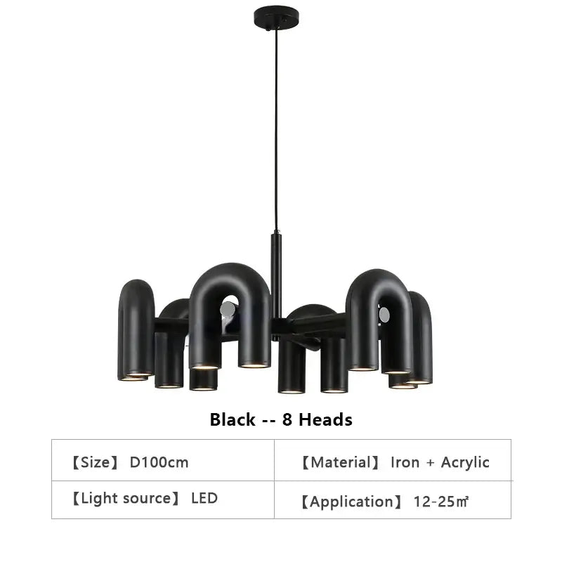 Blue U-Shape Ceiling Light