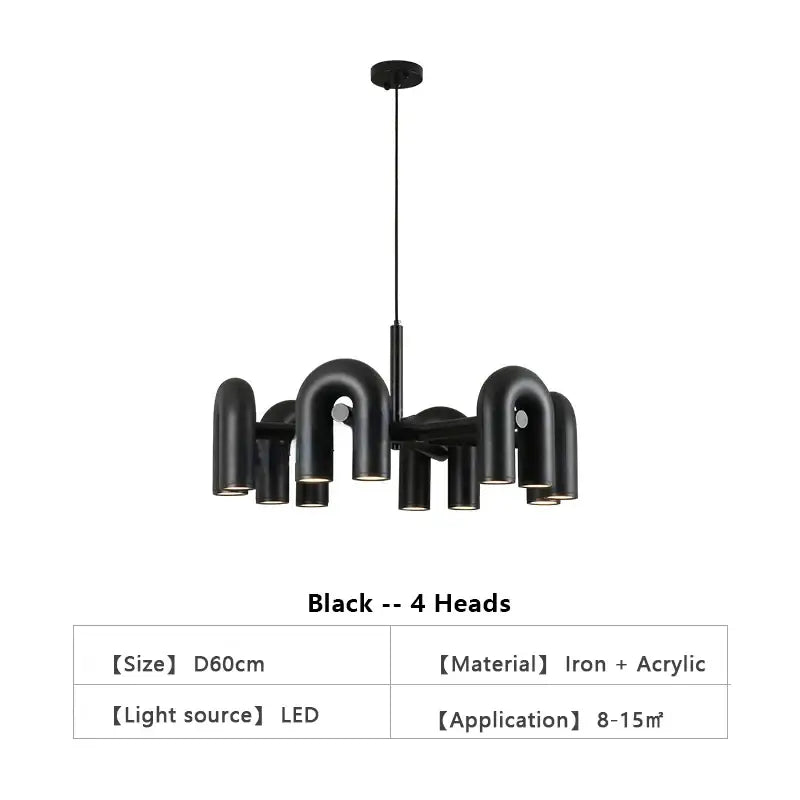 Blue U-Shape Ceiling Light