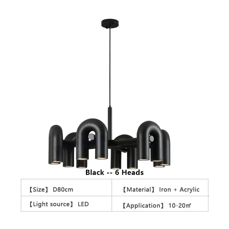 Blue U-Shape Ceiling Light