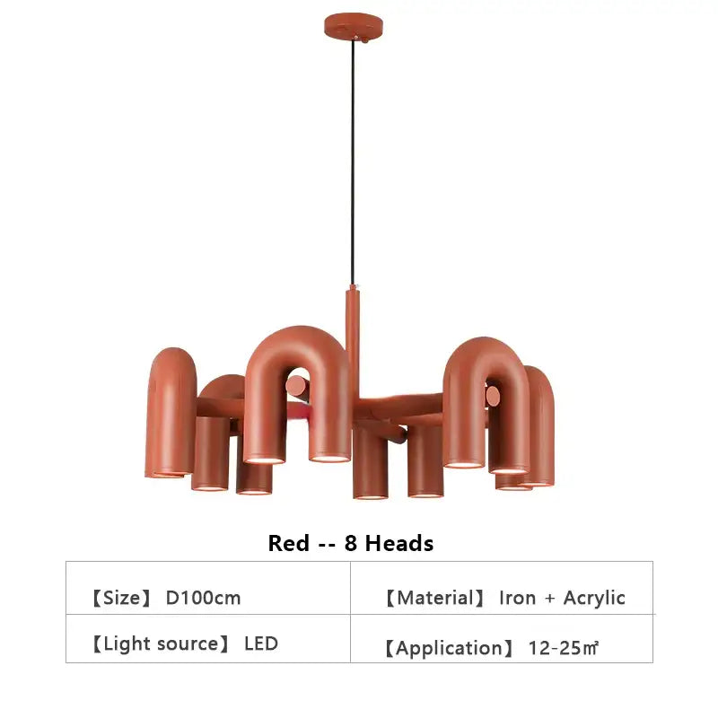 Gray U Shape LED Chandelier