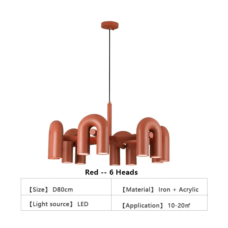 Blue U-Shape Ceiling Light