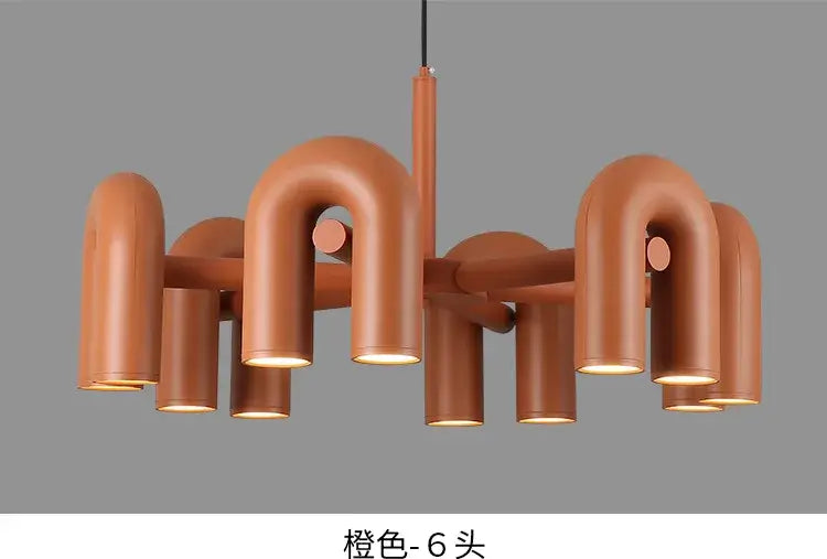 Blue U-Shape Ceiling Light