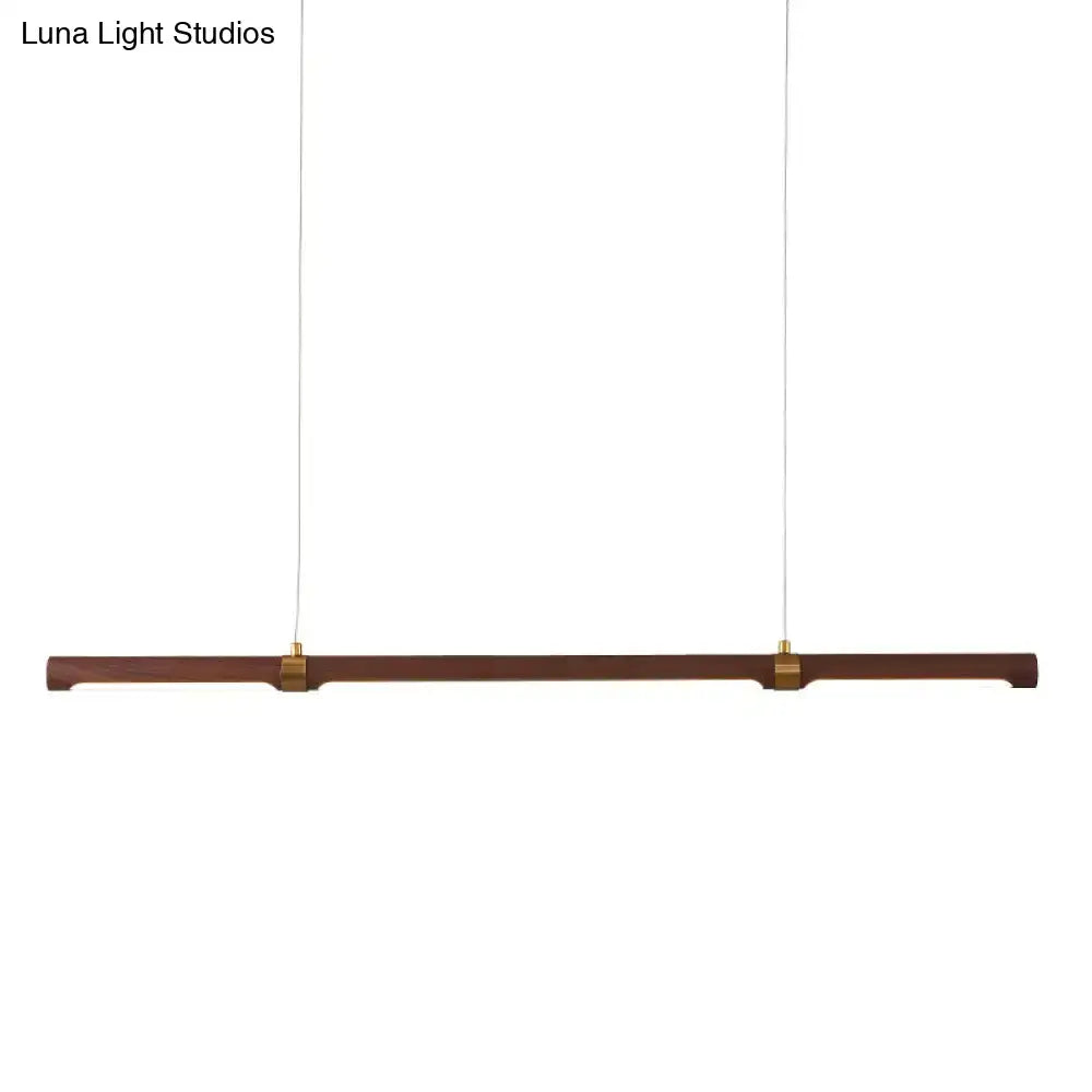 Wood Brass Island Pendant