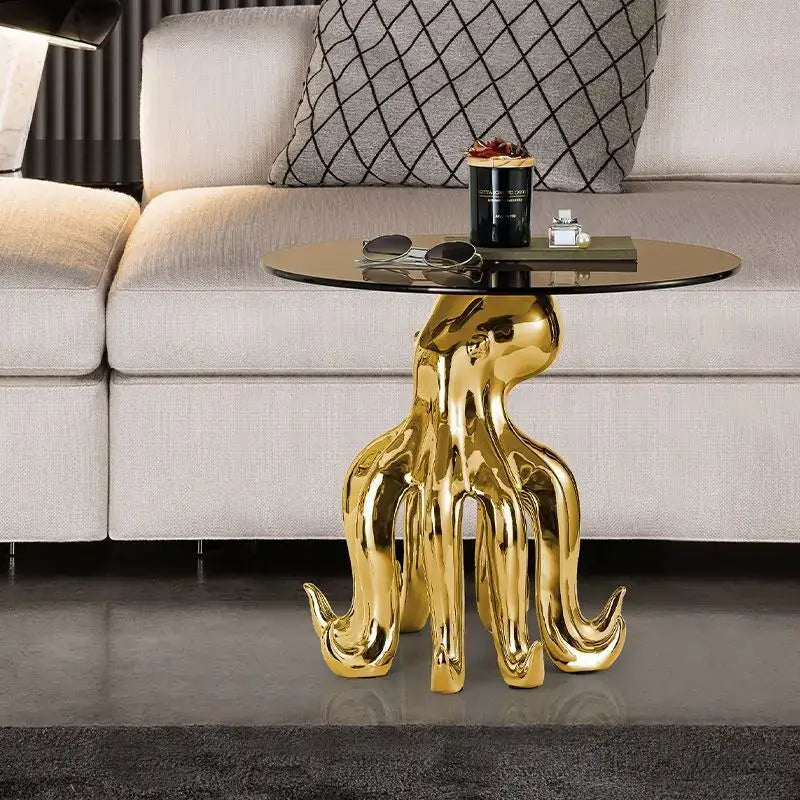 Gold Resin Octopus Table